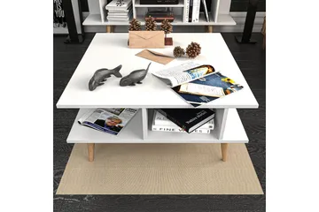 Andifli Sofabord 89x44x89 cm - Hvit - Møbler - Bord - Sofabord & salongbord