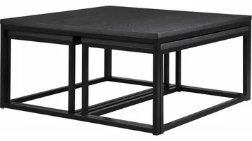Sofabord Anish 100x100 cm Umontert - Svartlakkert ask - Møbler - Bord - Sofabord & salongbord