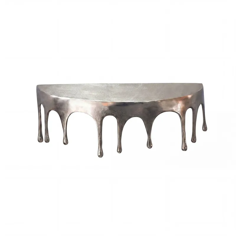 Arvik vegghylle 60 cm i aluminium med dråpedesign, sølv