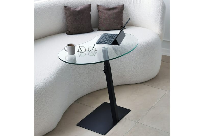 Athodna Sofabord 70x40x70 cm Oval - Svart - Møbler - Bord - Sofabord & salongbord