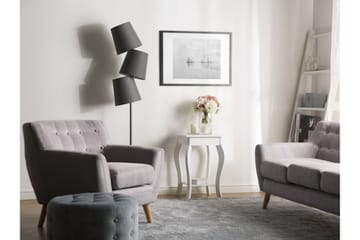 Avon 38 cm Kvadratisk Sofabord med Oppbevaring i Malt Tre - Hvit - Møbler - Bord - Sofabord & salongbord