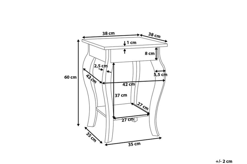 Avon Sofabord 42 cm - Hvit - Møbler - Bord - Sofabord & salongbord