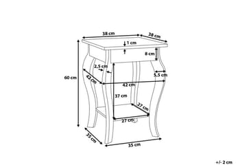Avon Sofabord 42 cm - Hvit - Møbler - Bord - Sofabord & salongbord