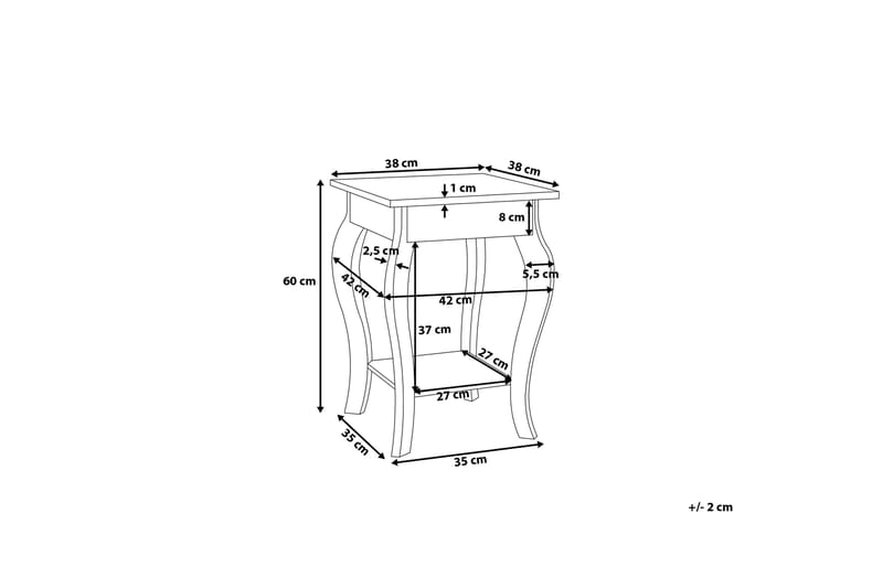Avon Sofabord 42 cm - Hvit - Møbler - Bord - Sofabord & salongbord