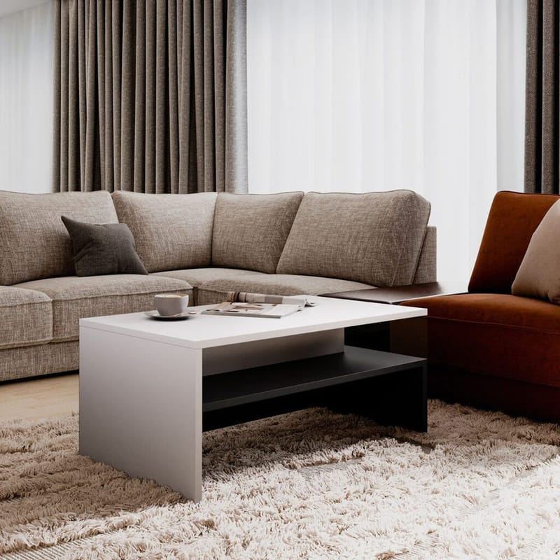 Sofabord Baros - Hvit Laminat - Møbler - Bord - Sofabord & salongbord