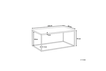 Barreras Sofabord 100 cm Marmormønster - Svart - Møbler - Bord - Sofabord & salongbord