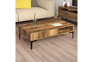 Bauksa Sofabord 105x32,6x105 cm - Brun - Møbler - Bord - Sofabord & salongbord