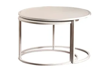 Bazra Settbord - Hvit - Møbler - Bord - Sofabord & salongbord