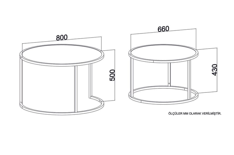 Bazra Settbord - Hvit - Møbler - Bord - Sofabord & salongbord