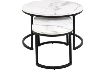 Belgrat Sofabord 70 cm Rund - Hvid - Møbler - Bord - Sofabord & salongbord