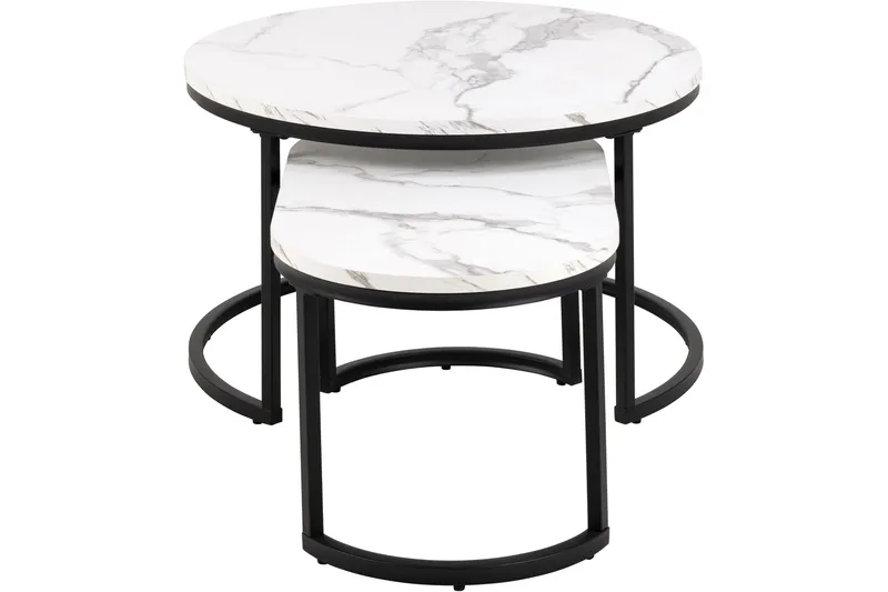 Belgrat Sofabord 70 cm Rund - Hvid - Møbler - Bord - Sofabord & salongbord