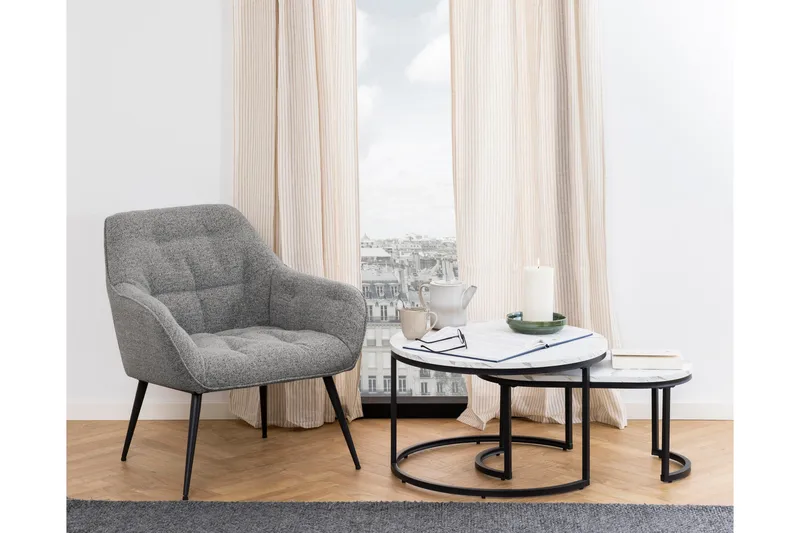 Belgrat Sofabord 70 cm Rund - Hvid - Møbler - Bord - Sofabord & salongbord