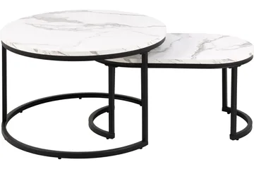 Belgrat Sofabord 70 cm Rund - Hvid - Møbler - Bord - Sofabord & salongbord