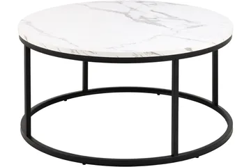 Belgrat Sofabord 80 cm Rund - Hvid - Møbler - Bord - Sofabord & salongbord