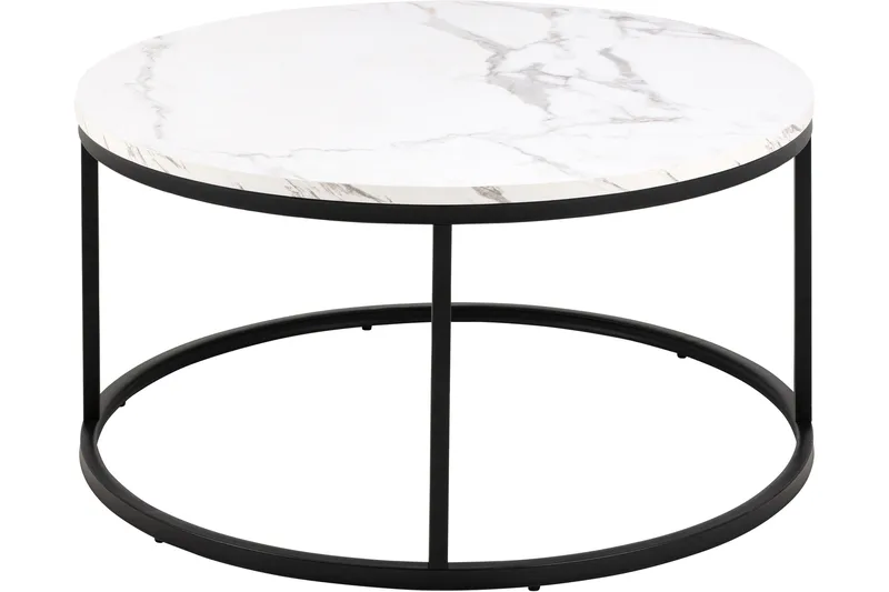 Belgrat Sofabord 80 cm Rund - Hvid - Møbler - Bord - Sofabord & salongbord