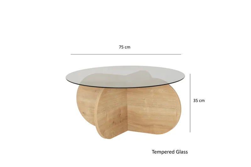 Bengul Sofabord 75 cm - Grå - Møbler - Bord - Sofabord & salongbord