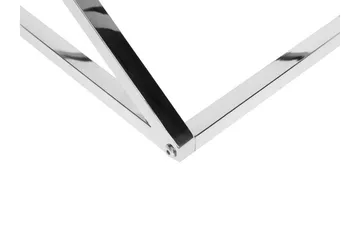 Beverly 60 cm Kvadratisk Sofabord i Glass og Metall - Transparent - Møbler - Bord - Sofabord & salongbord