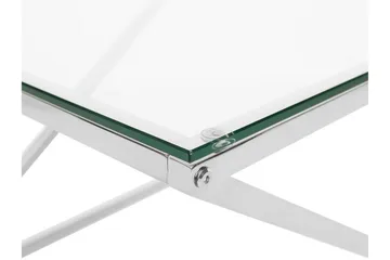 Beverly 60 cm Kvadratisk Sofabord i Glass og Metall - Transparent - Møbler - Bord - Sofabord & salongbord