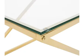 Beverly Kvadratisk Sofabord 60 cm i Glass - Transparent - Møbler - Bord - Sofabord & salongbord
