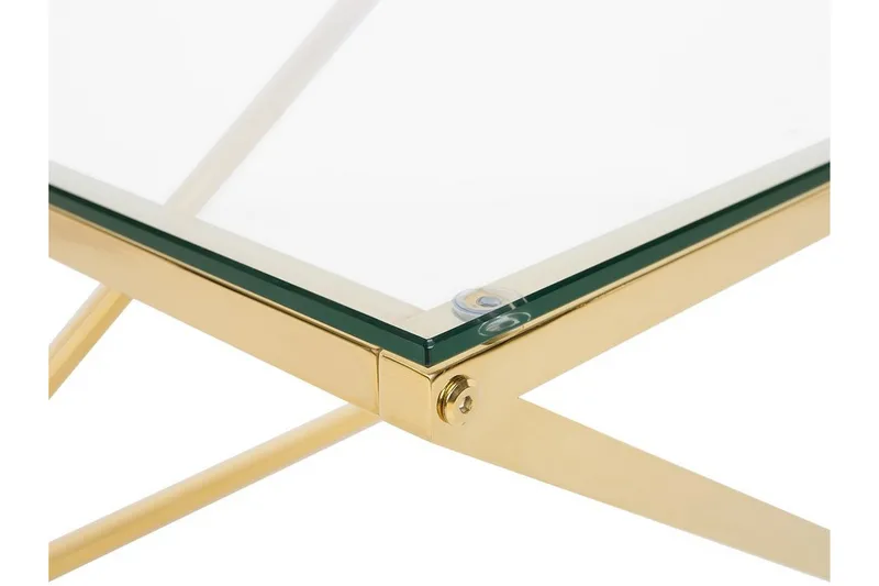 Beverly Kvadratisk Sofabord 60 cm i Glass - Transparent - Møbler - Bord - Sofabord & salongbord