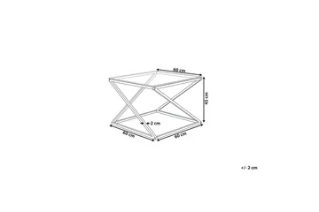 Beverly Kvadratisk Sofabord 60 cm i Glass - Transparent - Møbler - Bord - Sofabord & salongbord