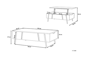 Blackpool Sofabord 107 cm - Tre / Natur - Møbler - Bord - Sofabord & salongbord