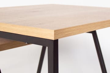 Bodsjö Rektangulært Settbord 88 cm i Tre med Metallstativ - Brun|Svart - Møbler - Bord - Sofabord & salongbord