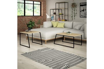 Bodsjö Rektangulært Settbord 88 cm i Tre med Metallstativ - Brun|Svart - Møbler - Bord - Sofabord & salongbord