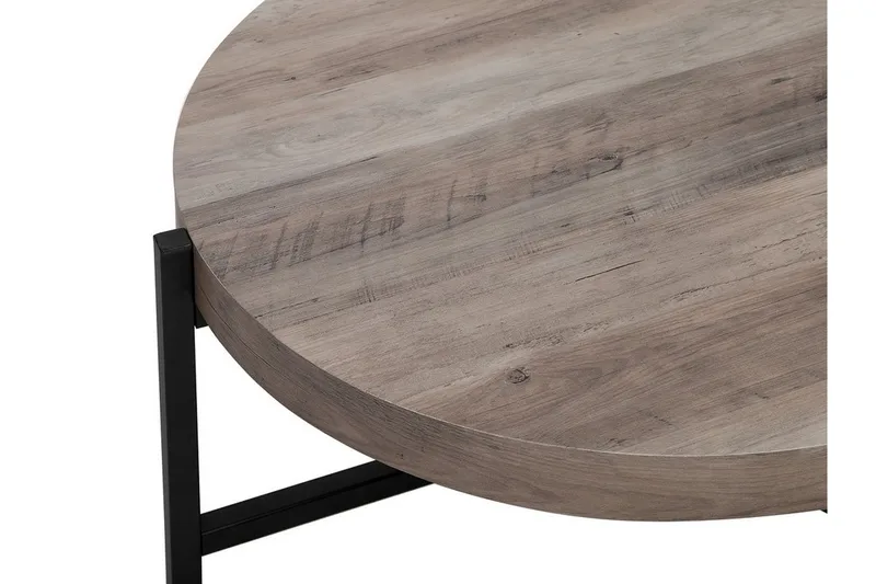 Boneti Sofabord 80 cm Rundt - Brungrå/Svart - Møbler - Bord - Sofabord & salongbord