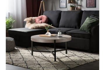 Boneti Sofabord 80 cm Rundt - Brungrå/Svart - Møbler - Bord - Sofabord & salongbord
