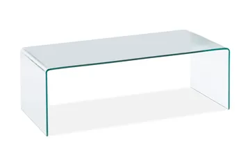 Bonisiolo Rektangulært Sofabord 110x55 cm i Bøyd Glass - Gjennomsiktig - Møbler - Bord - Sofabord & salongbord