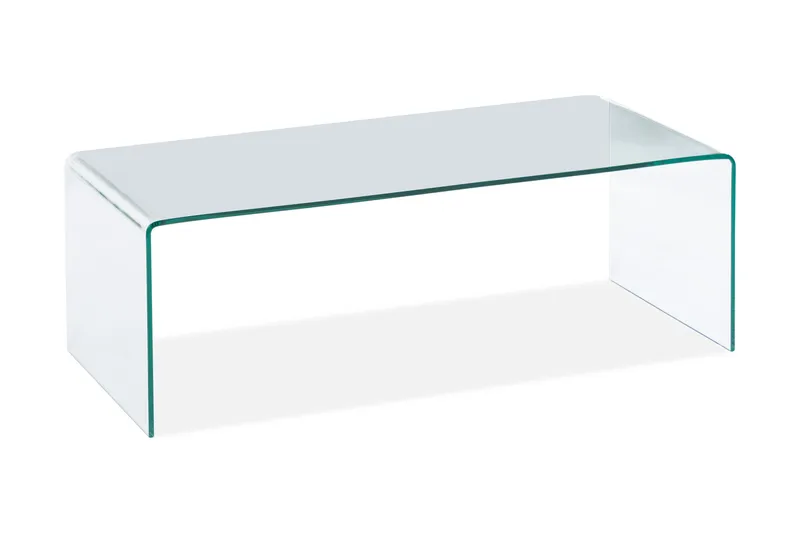 Bonisiolo Rektangulært Sofabord 110x55 cm i Bøyd Glass - Gjennomsiktig - Møbler - Bord - Sofabord & salongbord