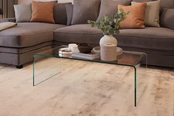 Bonisiolo Rektangulært Sofabord 110x55 cm i Bøyd Glass - Gjennomsiktig - Møbler - Bord - Sofabord & salongbord