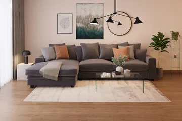 Bonisiolo Rektangulært Sofabord 110x55 cm i Bøyd Glass - Gjennomsiktig - Møbler - Bord - Sofabord & salongbord
