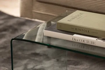 Bonisiolo Rektangulært Sofabord i Glass 110 cm - Transparent - Møbler - Bord - Sofabord & salongbord