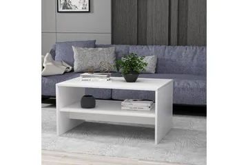 Bozdogan Sofabord 90x46,8x90 cm - Hvit - Møbler - Bord - Sofabord & salongbord