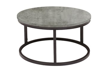 Brite Rundt Salongbord 60x32 cm i Tre med Metallunderstell - Grå - Møbler - Bord - Sofabord & salongbord