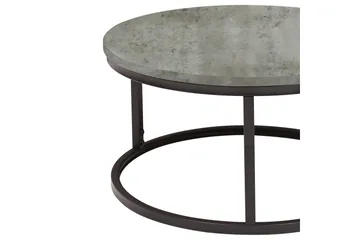 Brite Rundt Salongbord 60x32 cm i Tre med Metallunderstell - Grå - Møbler - Bord - Sofabord & salongbord