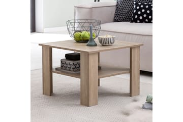 Bulanda Sofabord 60 cm med Oppbevaringshylle - Natur - Møbler - Bord - Sofabord & salongbord