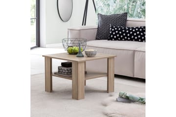 Bulanda Sofabord 60 cm med Oppbevaringshylle - Natur - Møbler - Bord - Sofabord & salongbord