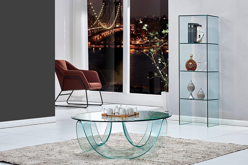 Sofabord Burano 100 cm - Glass - Sofabord & salongbord