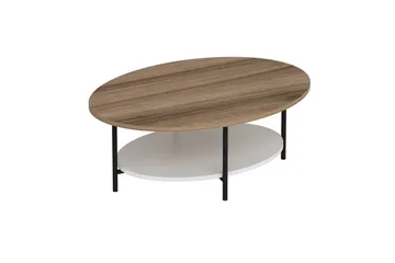 Burata Sofabord 90 cm - Eik/Hvit - Møbler - Bord - Sofabord & salongbord