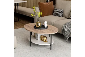 Burata Sofabord 90 cm - Eik/Hvit - Møbler - Bord - Sofabord & salongbord