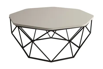 Callear Sofabord 90 cm Kantigt - Grå/Svart - Møbler - Bord - Sofabord & salongbord