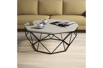 Callear Sofabord 90 cm Kantigt - Grå/Svart - Møbler - Bord - Sofabord & salongbord