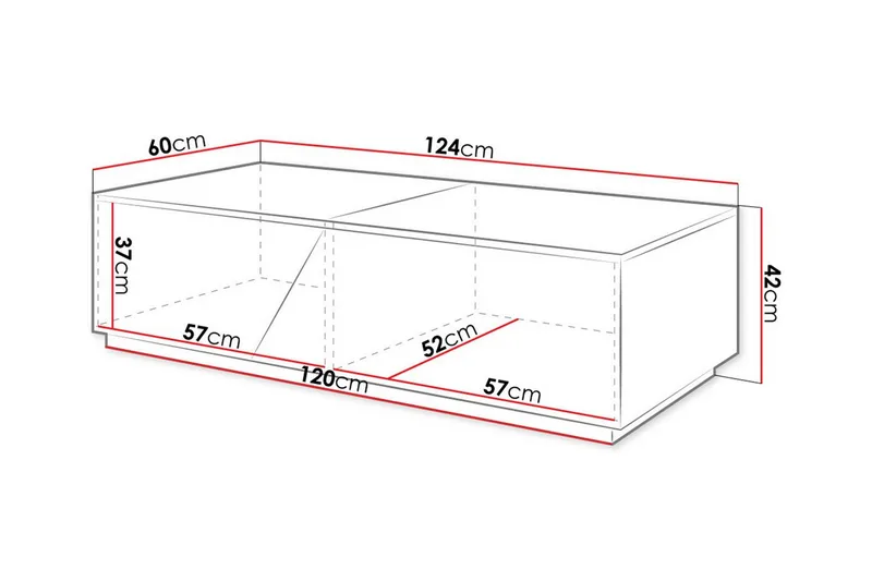 Carbost Soffbord 60 cm White - Møbler - Bord - Sofabord & salongbord