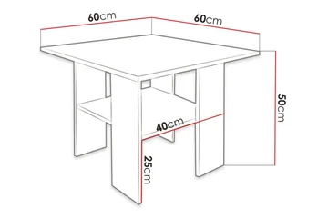 Carnew Soffbord 60 cm Black - Møbler - Bord - Sofabord & salongbord