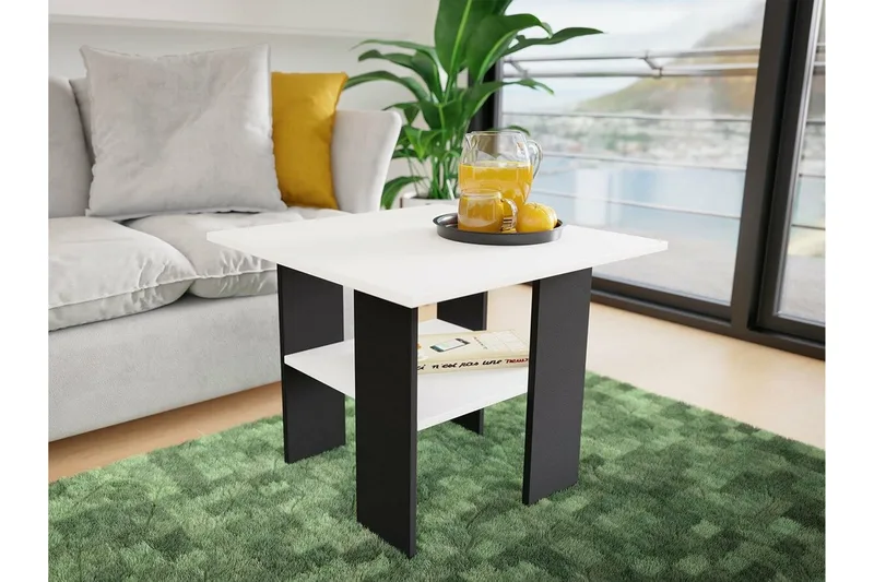 Carnew Soffbord 60 cm White - Møbler - Bord - Sofabord & salongbord