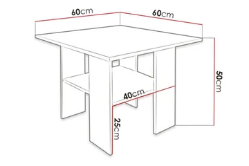 Carnew Soffbord 60 cm White - Møbler - Bord - Sofabord & salongbord