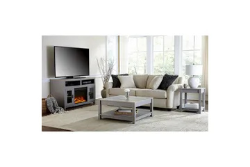 Carver Sofabord 90 cm Grå - Dorel Home - Møbler - Bord - Sofabord & salongbord